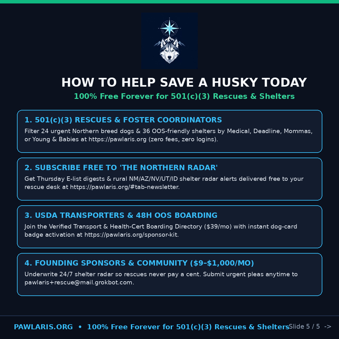 Slide 5 — How 501(c)(3) Rescues, Fosters, Transporters & Sponsors Can Help Today